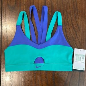 Nike Dri-Fit Indy Strappy Bra - turquoise/blue